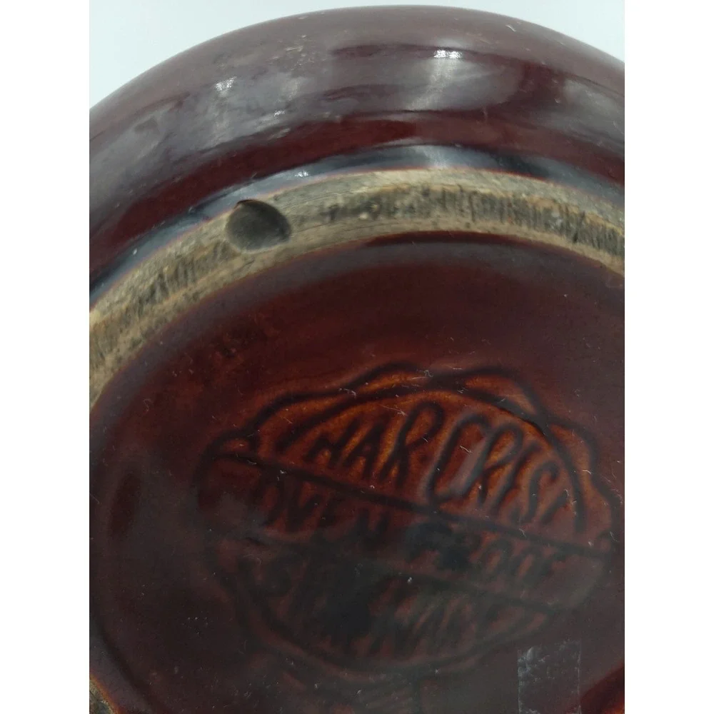 Vtg 1950's Marcrest daisy & dot Brown Stoneware Floral Carafe Decanter Pitcher - Picture 9 of 11